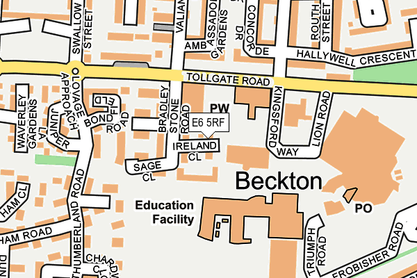 E6 5RF map - OS OpenMap – Local (Ordnance Survey)