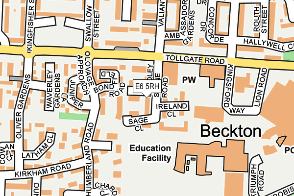 E6 5RH map - OS OpenMap – Local (Ordnance Survey)