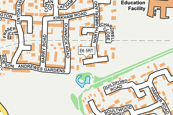 E6 5RT map - OS OpenMap – Local (Ordnance Survey)