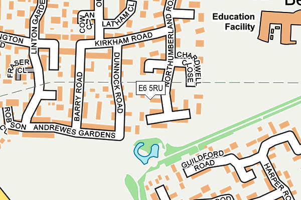 E6 5RU map - OS OpenMap – Local (Ordnance Survey)