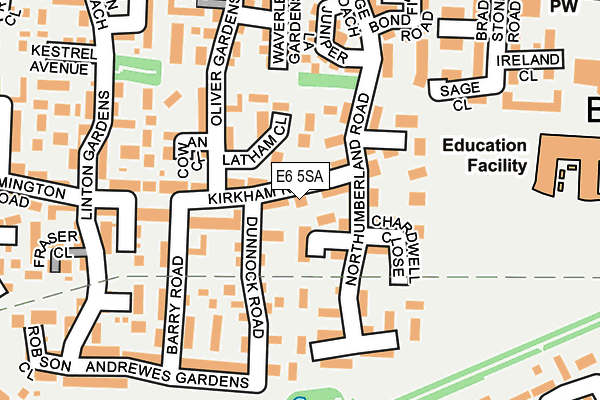 E6 5SA map - OS OpenMap – Local (Ordnance Survey)