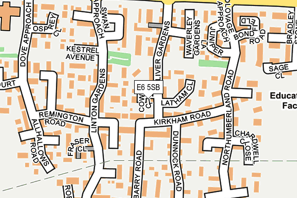 E6 5SB map - OS OpenMap – Local (Ordnance Survey)