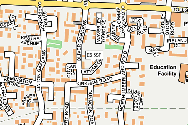 E6 5SF map - OS OpenMap – Local (Ordnance Survey)