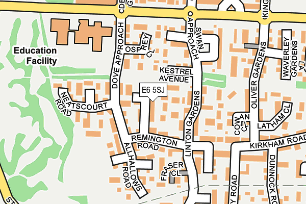 E6 5SJ map - OS OpenMap – Local (Ordnance Survey)