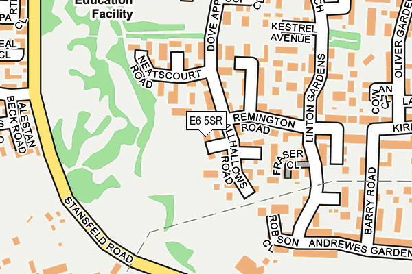 E6 5SR map - OS OpenMap – Local (Ordnance Survey)