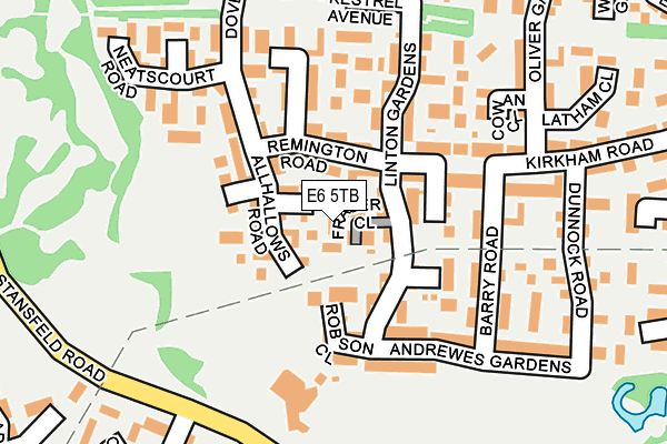 E6 5TB map - OS OpenMap – Local (Ordnance Survey)