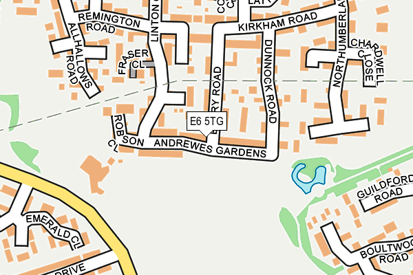 E6 5TG map - OS OpenMap – Local (Ordnance Survey)