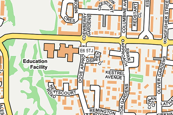 E6 5TJ map - OS OpenMap – Local (Ordnance Survey)