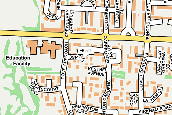 E6 5TL map - OS OpenMap – Local (Ordnance Survey)