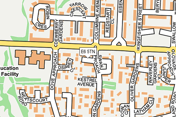 E6 5TN map - OS OpenMap – Local (Ordnance Survey)