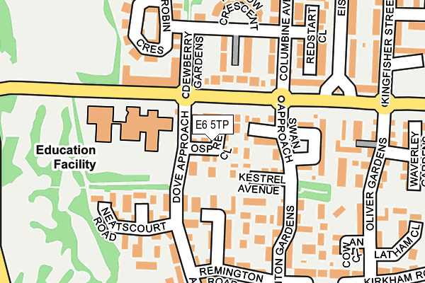 E6 5TP map - OS OpenMap – Local (Ordnance Survey)