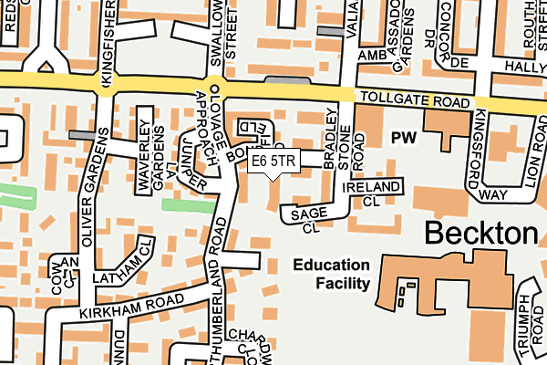 E6 5TR map - OS OpenMap – Local (Ordnance Survey)