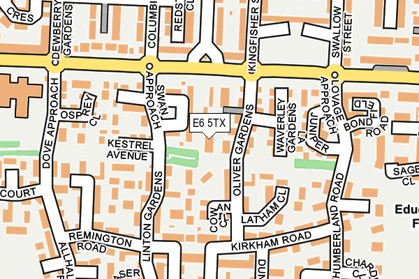 E6 5TX map - OS OpenMap – Local (Ordnance Survey)