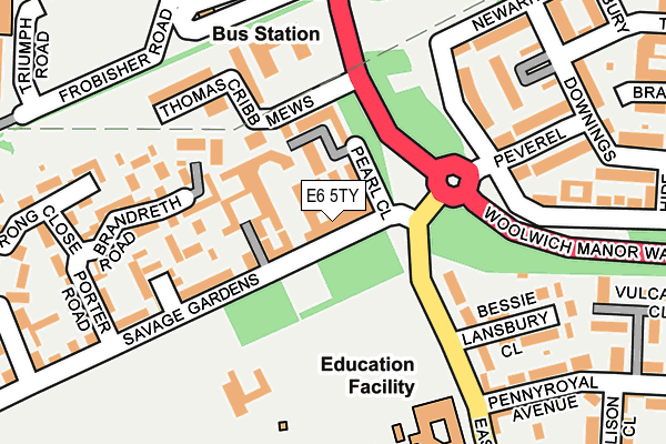 E6 5TY map - OS OpenMap – Local (Ordnance Survey)