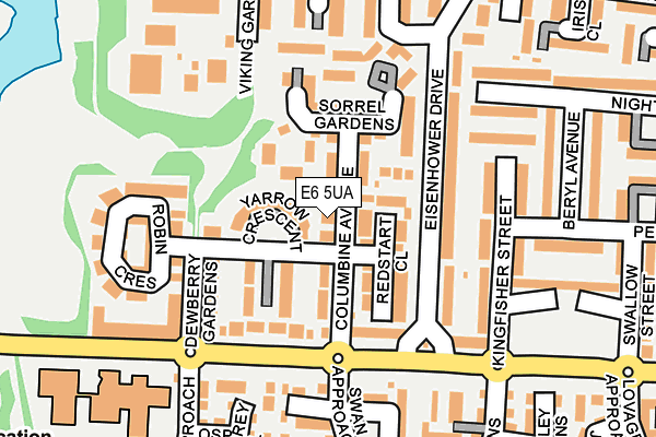 E6 5UA map - OS OpenMap – Local (Ordnance Survey)