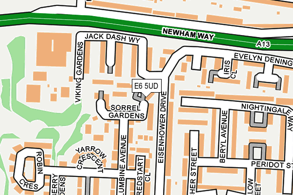 E6 5UD map - OS OpenMap – Local (Ordnance Survey)