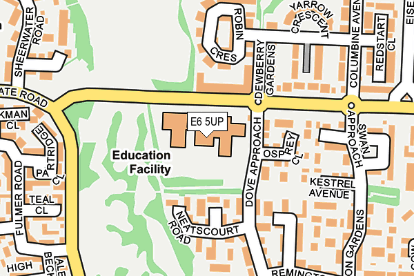 E6 5UP map - OS OpenMap – Local (Ordnance Survey)