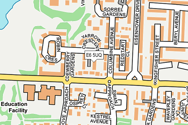 E6 5UQ map - OS OpenMap – Local (Ordnance Survey)