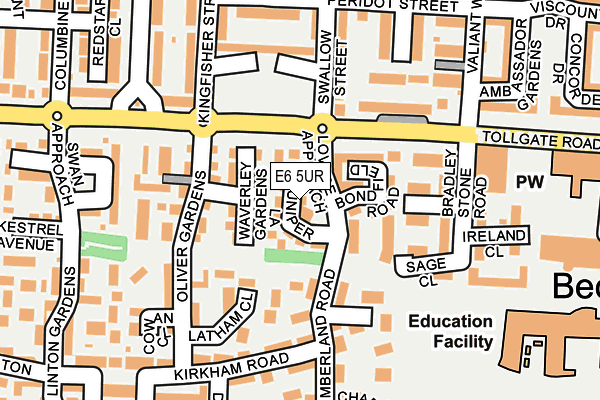 E6 5UR map - OS OpenMap – Local (Ordnance Survey)