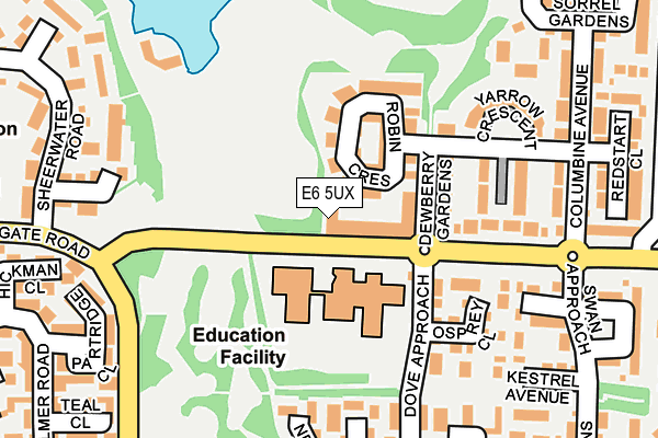 E6 5UX map - OS OpenMap – Local (Ordnance Survey)