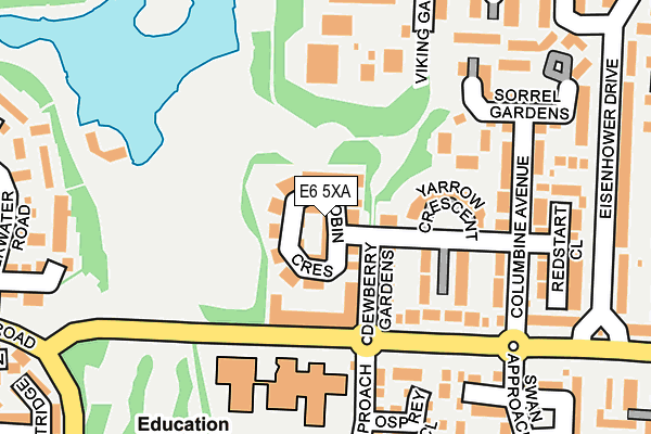 E6 5XA map - OS OpenMap – Local (Ordnance Survey)