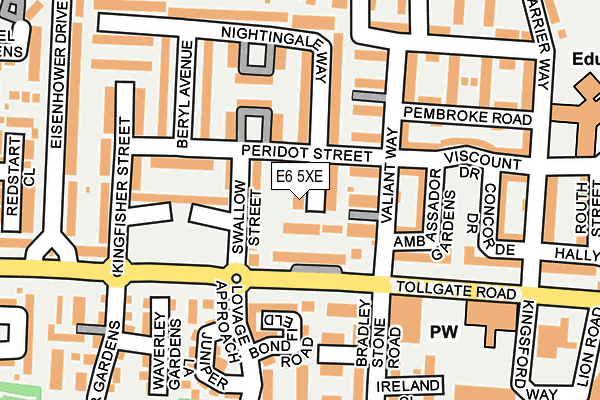 E6 5XE map - OS OpenMap – Local (Ordnance Survey)