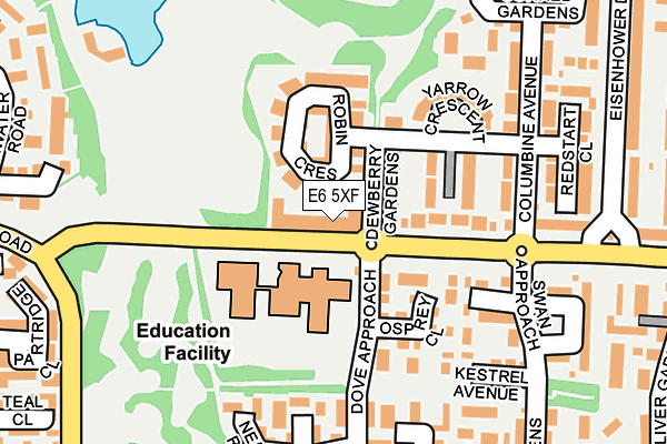 E6 5XF map - OS OpenMap – Local (Ordnance Survey)