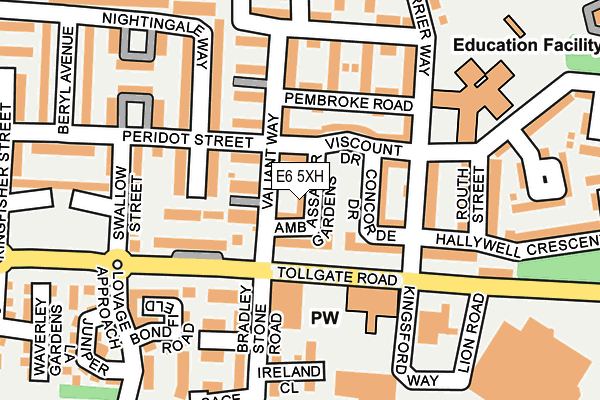 E6 5XH map - OS OpenMap – Local (Ordnance Survey)