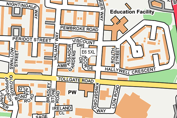 E6 5XL map - OS OpenMap – Local (Ordnance Survey)