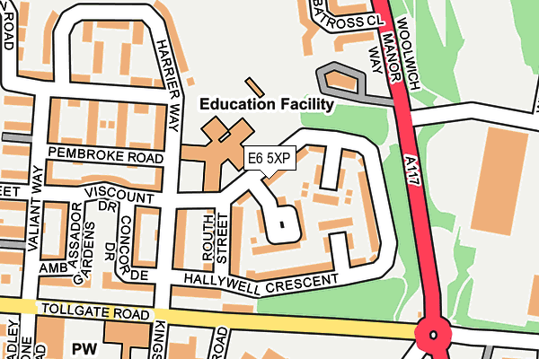 E6 5XP map - OS OpenMap – Local (Ordnance Survey)