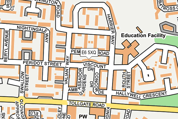 E6 5XQ map - OS OpenMap – Local (Ordnance Survey)