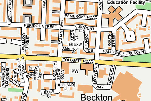 E6 5XW map - OS OpenMap – Local (Ordnance Survey)