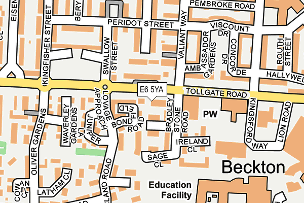 E6 5YA map - OS OpenMap – Local (Ordnance Survey)