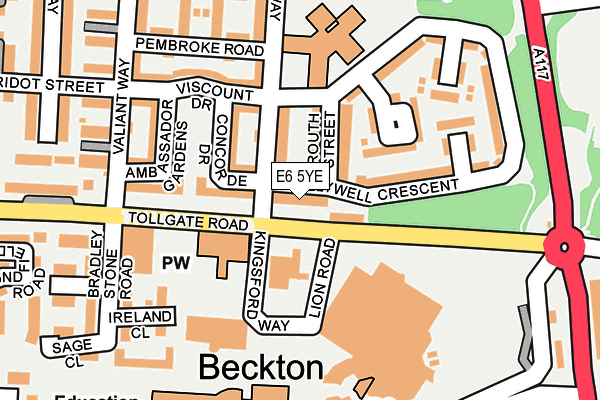 E6 5YE map - OS OpenMap – Local (Ordnance Survey)