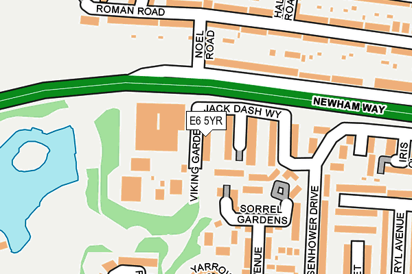 E6 5YR map - OS OpenMap – Local (Ordnance Survey)