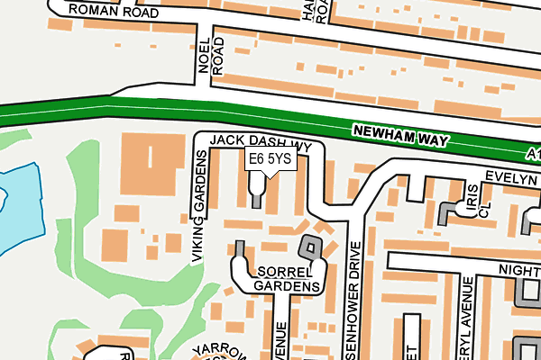 E6 5YS map - OS OpenMap – Local (Ordnance Survey)