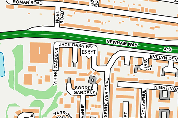 E6 5YT map - OS OpenMap – Local (Ordnance Survey)