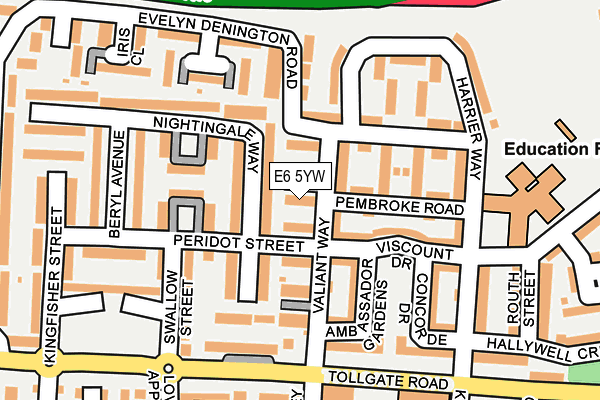 E6 5YW map - OS OpenMap – Local (Ordnance Survey)