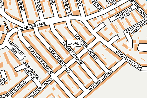 E6 6AE map - OS OpenMap – Local (Ordnance Survey)