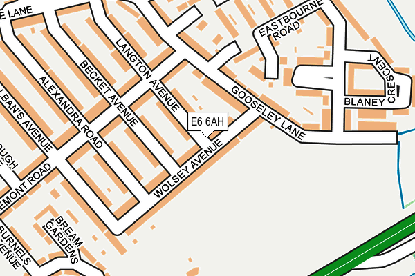 E6 6AH map - OS OpenMap – Local (Ordnance Survey)