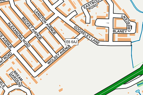 E6 6AJ map - OS OpenMap – Local (Ordnance Survey)
