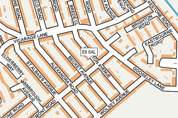 E6 6AL map - OS OpenMap – Local (Ordnance Survey)