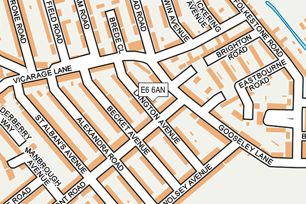 E6 6AN map - OS OpenMap – Local (Ordnance Survey)