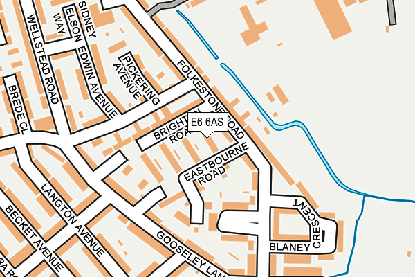 E6 6AS map - OS OpenMap – Local (Ordnance Survey)