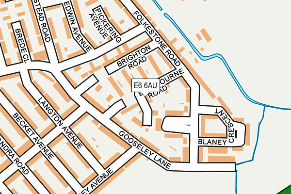 E6 6AU map - OS OpenMap – Local (Ordnance Survey)