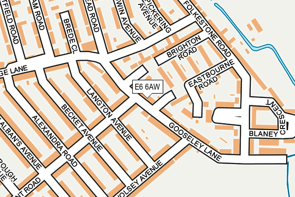 E6 6AW map - OS OpenMap – Local (Ordnance Survey)