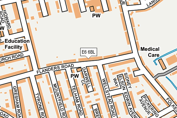 E6 6BL map - OS OpenMap – Local (Ordnance Survey)