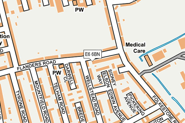 E6 6BN map - OS OpenMap – Local (Ordnance Survey)