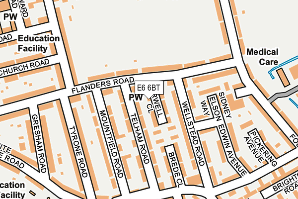 E6 6BT map - OS OpenMap – Local (Ordnance Survey)