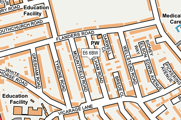 E6 6BW map - OS OpenMap – Local (Ordnance Survey)